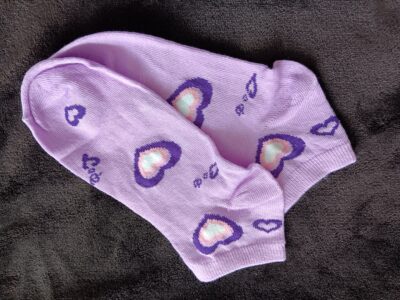 Lila Herz 💜 Socken