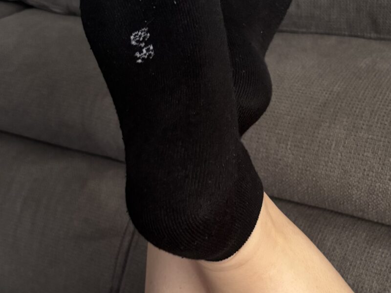 Gepflegte getragene Socken