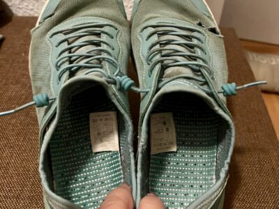 Totgelatscht, Schweißgetränkt, und bereit für ihren Dienst an dir. Meine Tropicfeel Schuhe.