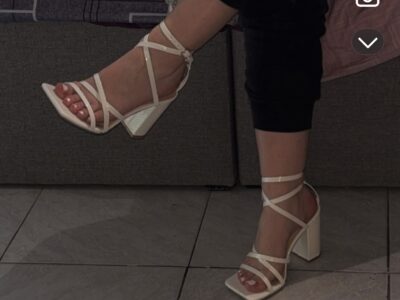 Getragene High Heels