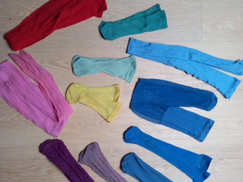 Nylons nach Wunsch getragen