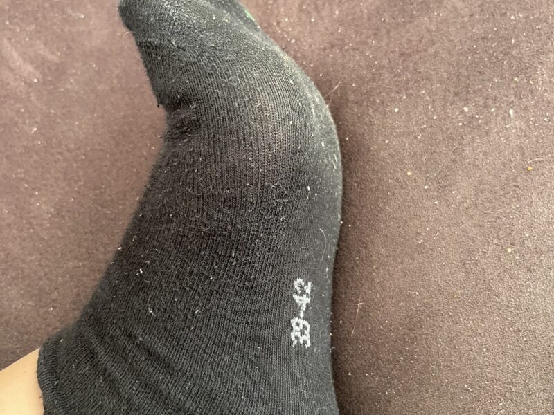 Sehr lange getragene socken